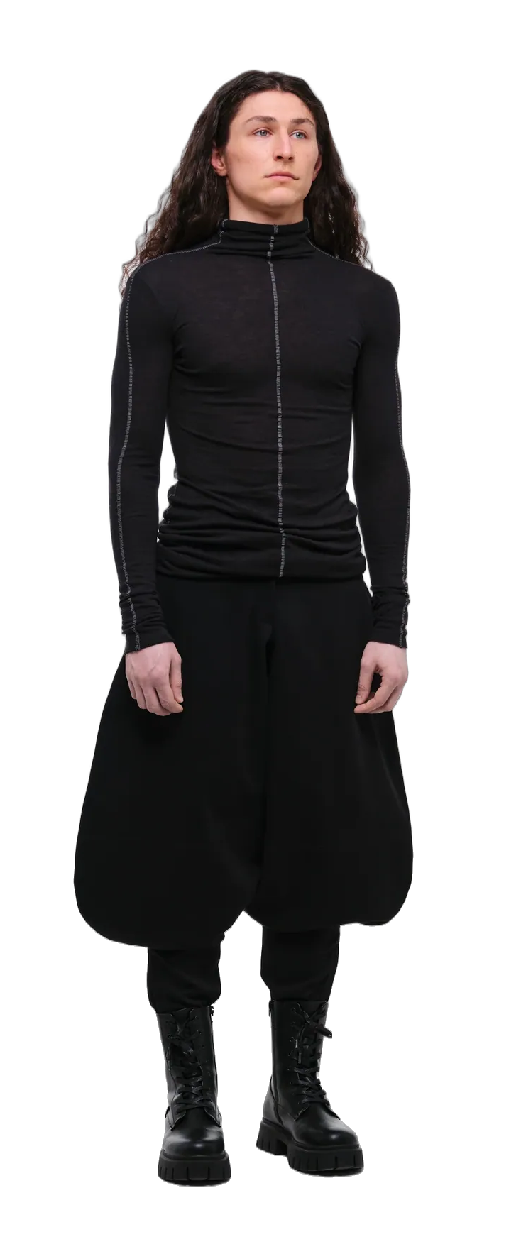Black Tobi Denim Trousers — 360° view