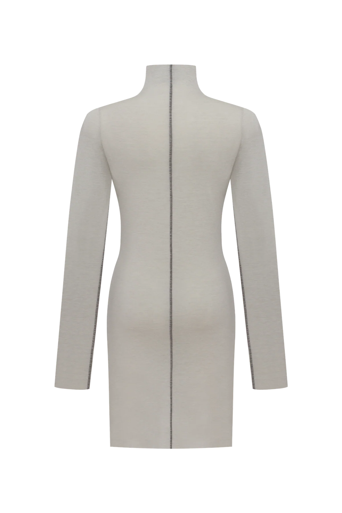 Light grey long-sleeve top with a turtleneck collar. view 2