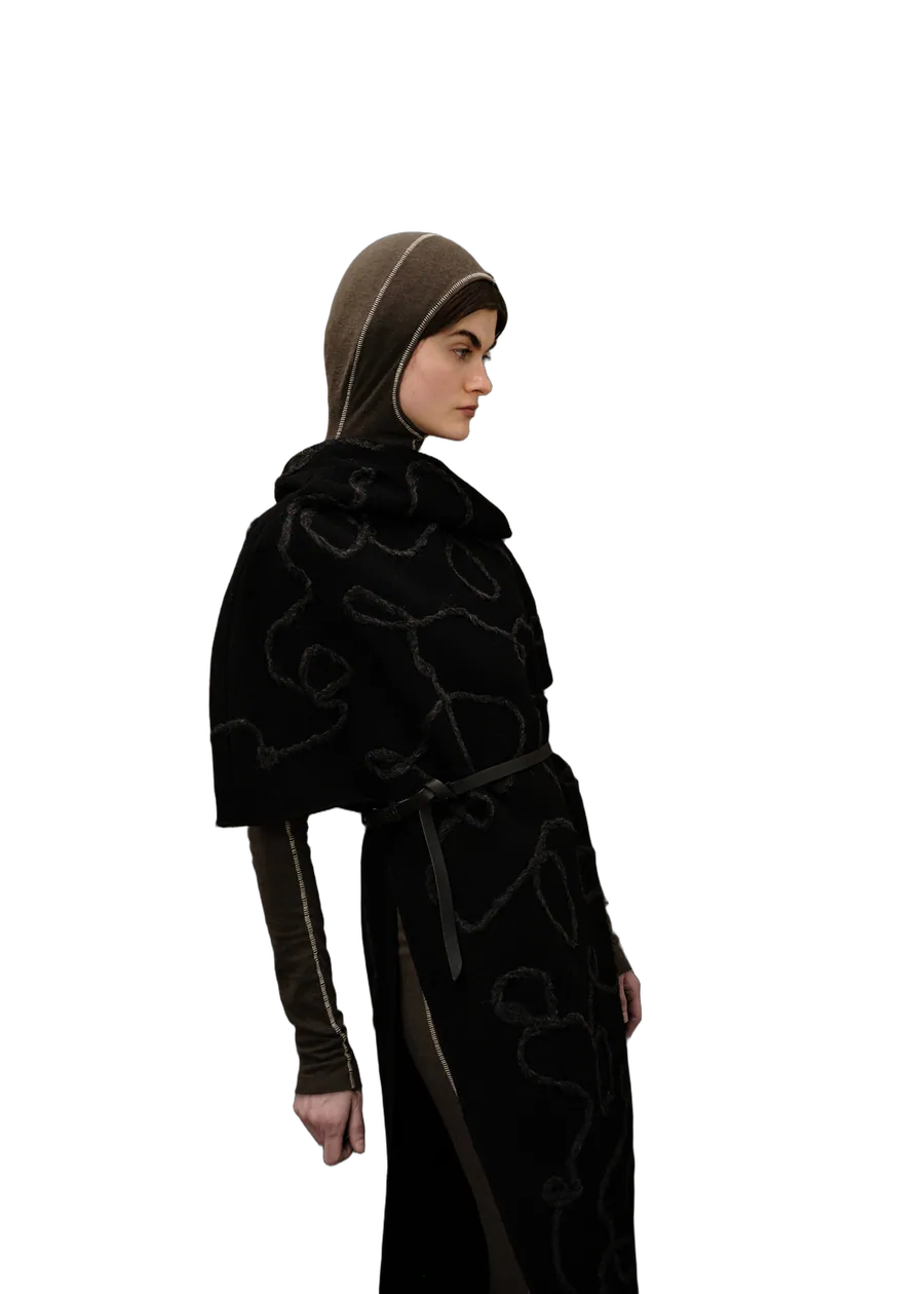 Short-Sleeve Pullover Coat — 360° view