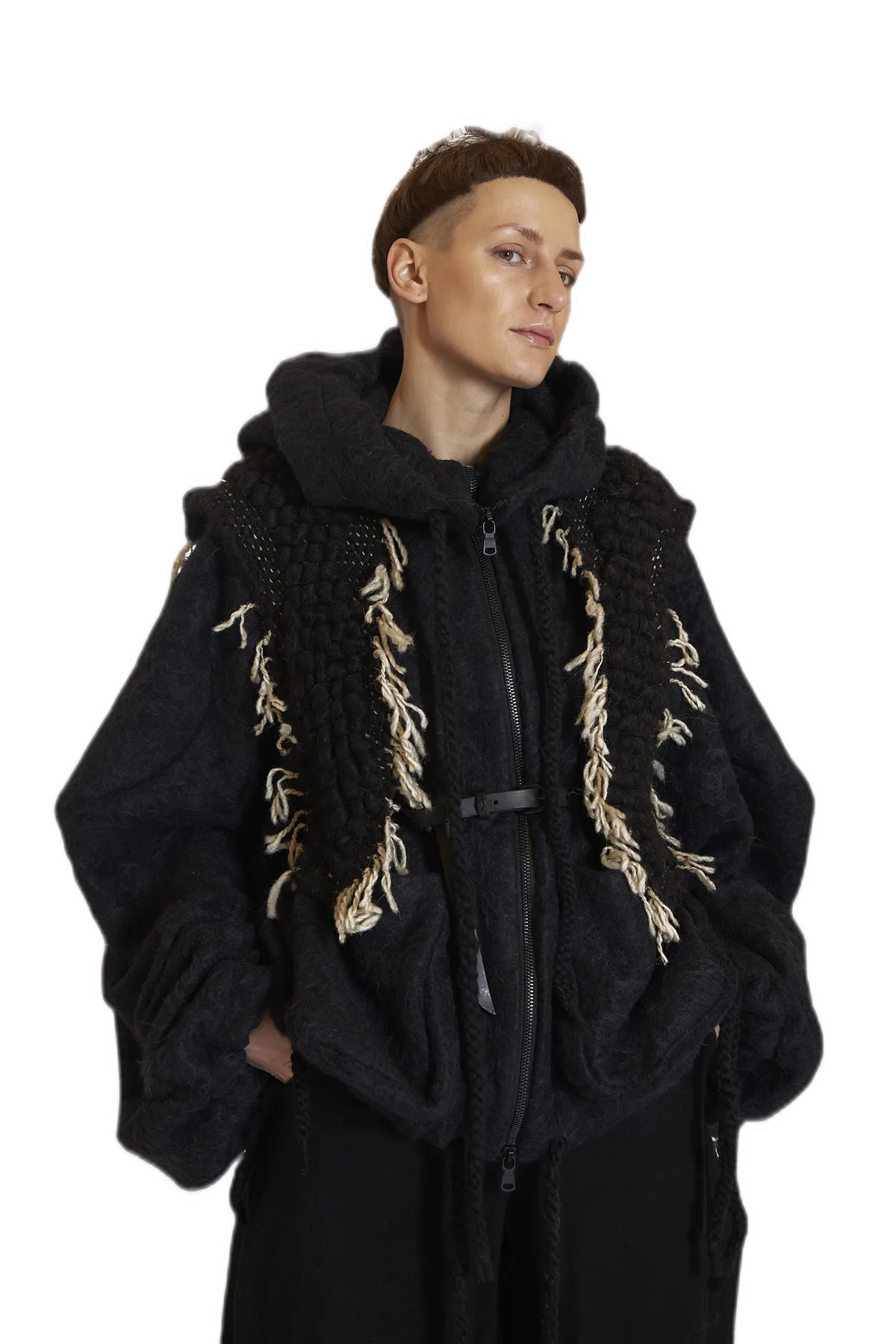 Venera — Black Woven Jacket