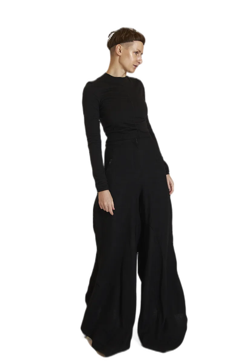 Black Wide Trousers