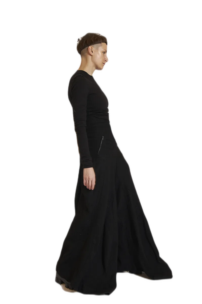 Black Wide Trousers view 4