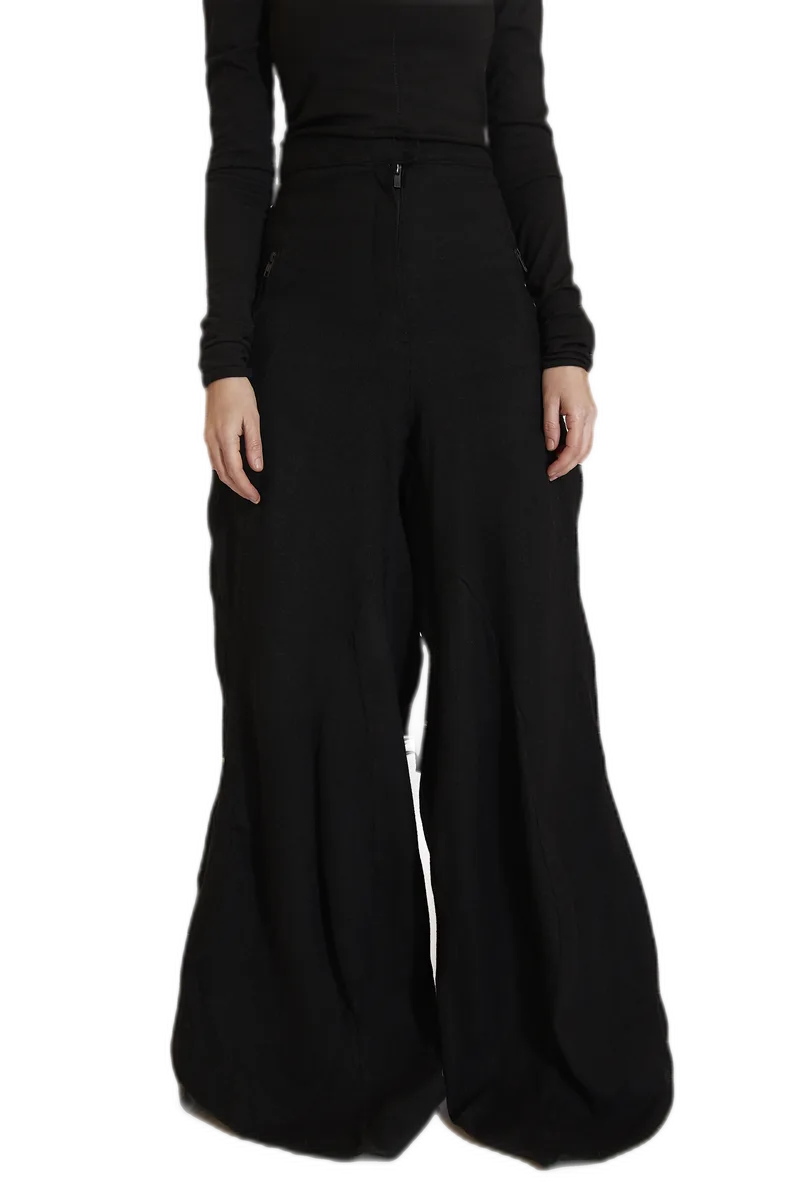 Black Wide Trousers view 1