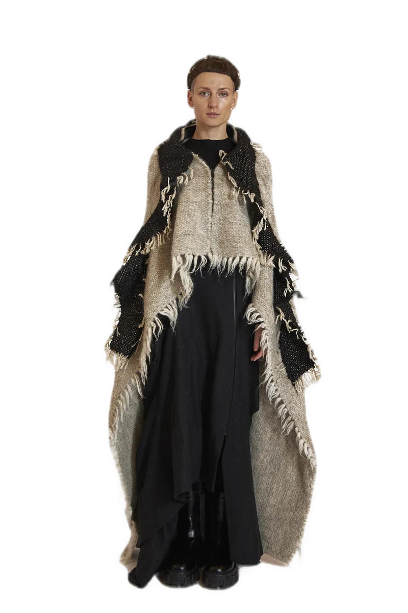 Cream Woven Blanket Wrap view 4