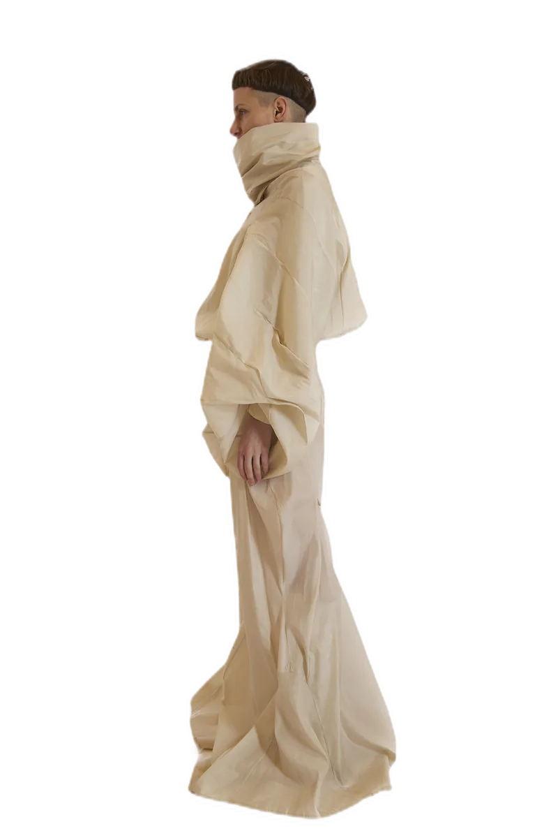 Cream Silk Suit view 2