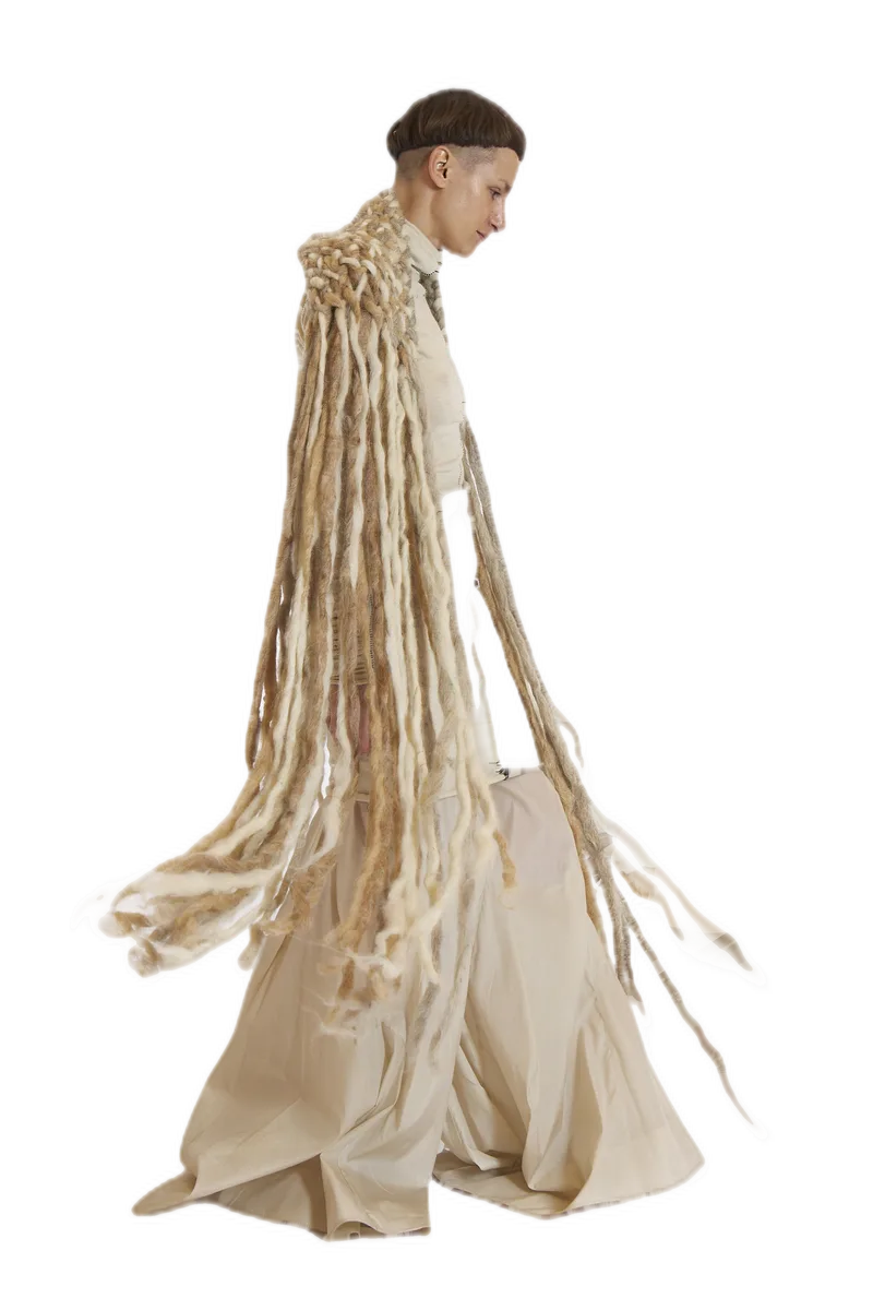 Venera — Cream Woven Cape